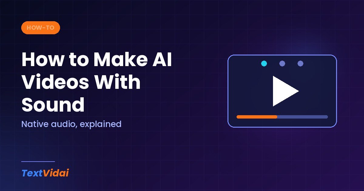 How to Make AI Videos With Sound: Native Audio Explained