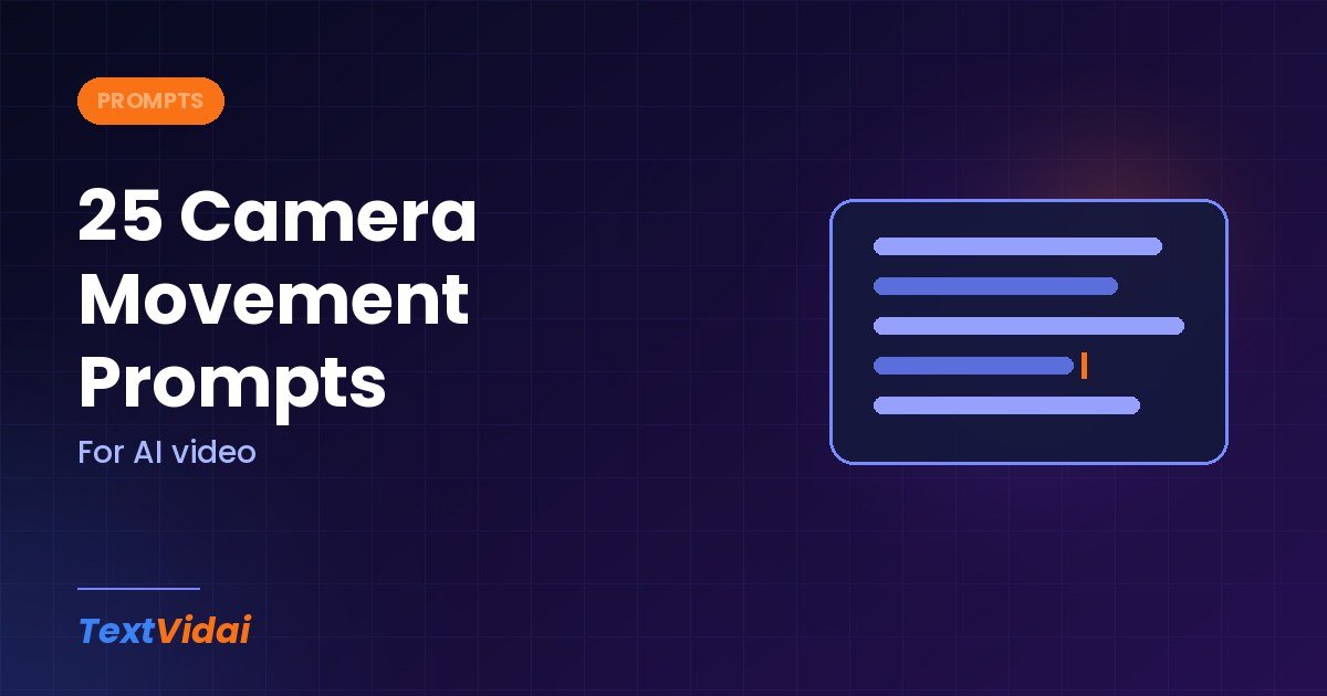 AI Video Camera Movement Prompts: 25 Moves With Examples