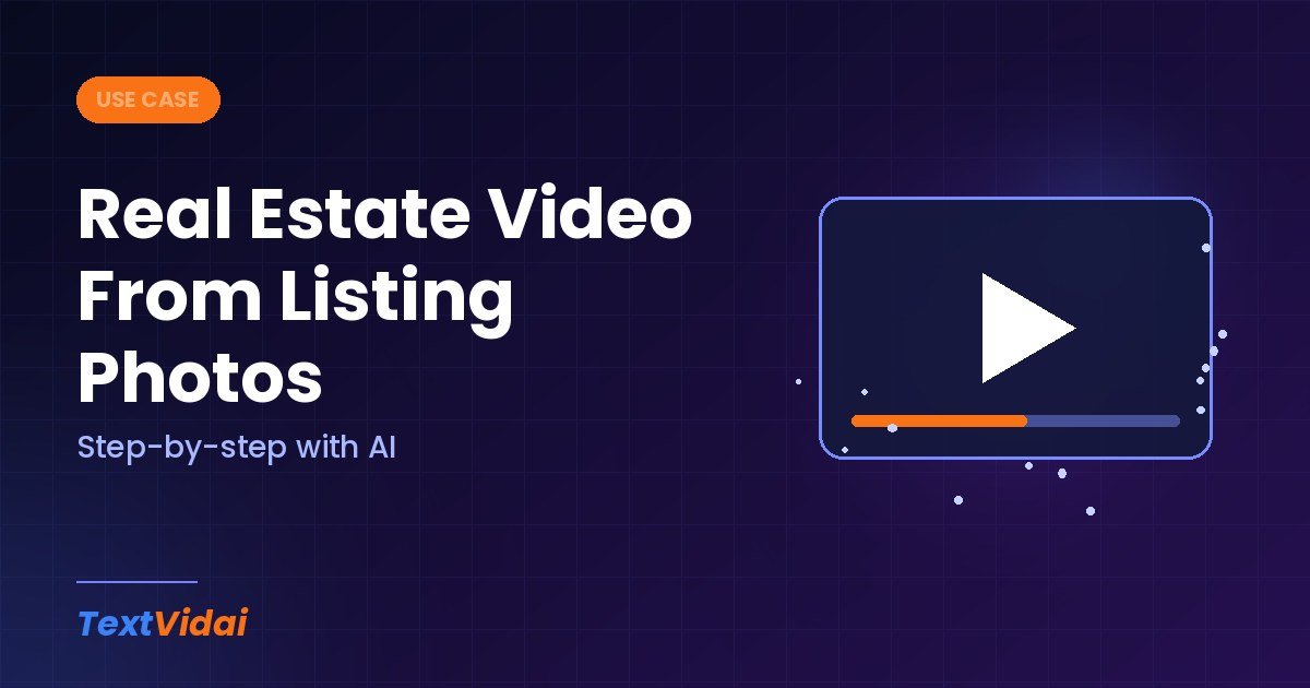 How to Turn Listing Photos Into a Real Estate Video With AI
