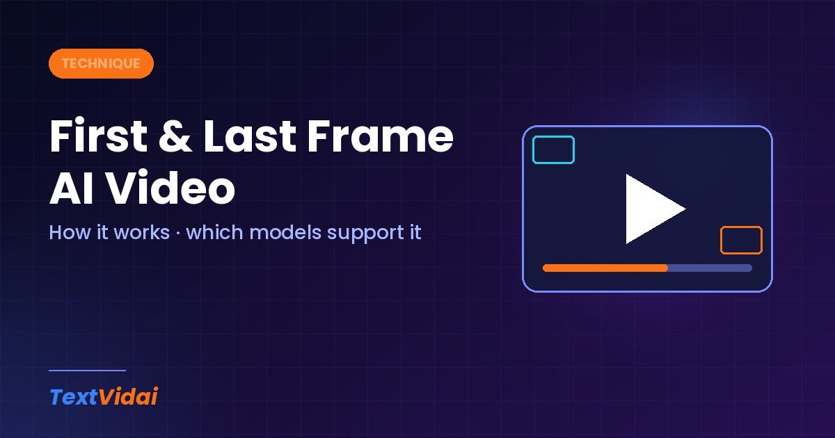 First and Last Frame AI Video: How It Works and Which Models Support It